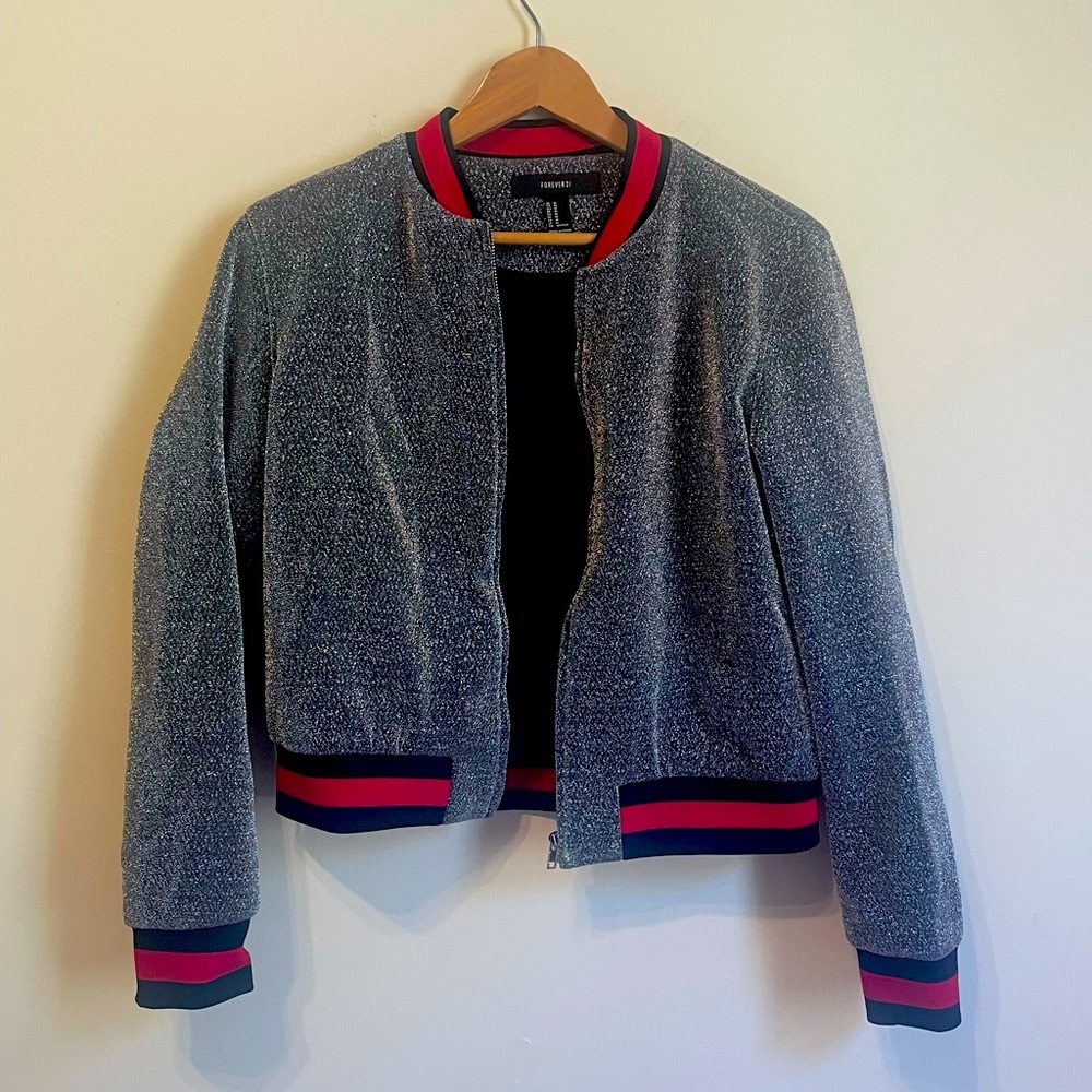 Forever 21 sparkly bomber